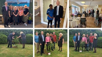 HC-One’s Brixworth care home welcomes Chris Heaton-Harris MP and Professor Martin Green OBE for Care